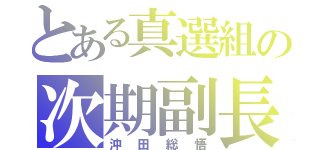 とある真選組の次期副長（沖田総悟）