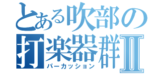 とある吹部の打楽器群Ⅱ（パーカッション）