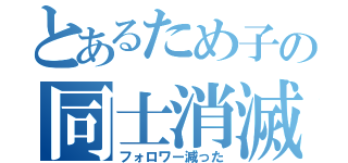 とあるため子の同士消滅（フォロワー減った）