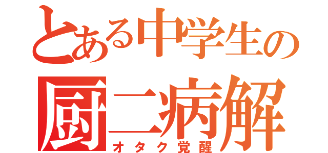 とある中学生の厨二病解放（オタク覚醒）