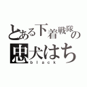 とある下着戦隊の忠犬はち公（ｂｌａｃｋ）