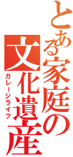 とある家庭の文化遺産（ガレージライフ）