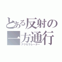 とある反射の一方通行（アクセラレーター）