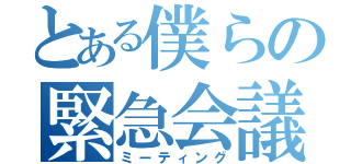 とある僕らの緊急会議（ミーティング）