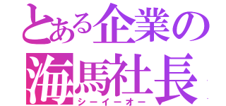 とある企業の海馬社長（シーイーオー）