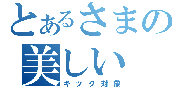 とあるさまの美しい（キック対象）