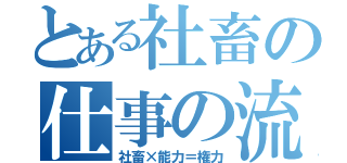 とある社畜の仕事の流儀（社畜×能力＝権力）