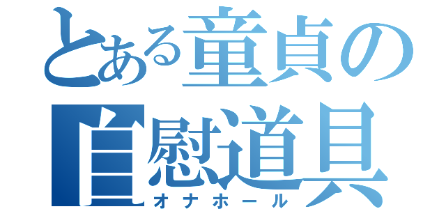 とある童貞の自慰道具（オナホール）