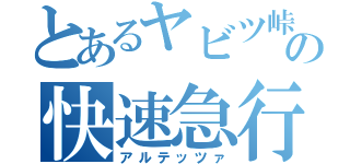 とあるヤビツ峠の快速急行（アルテッツァ）