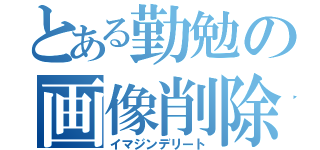 とある勤勉の画像削除（イマジンデリート）