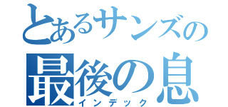 とあるサンズの最後の息（インデック）