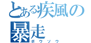 とある疾風の暴走（ボウソウ）