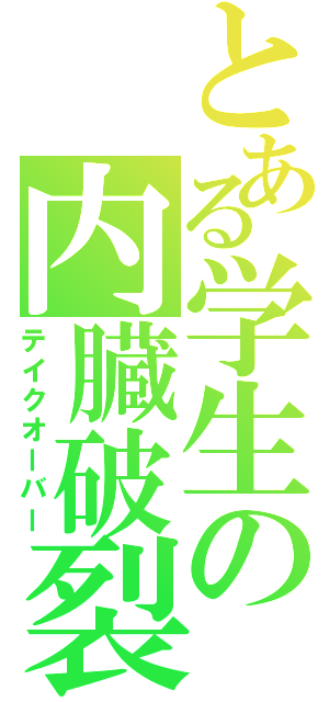 とある学生の内臓破裂（テイクオーバー）