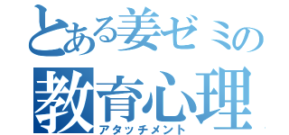 とある姜ゼミの教育心理（アタッチメント）