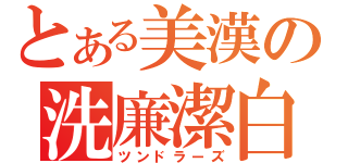 とある美漢の洗廉潔白（ツンドラーズ）