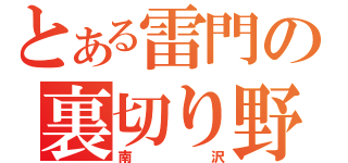 とある雷門の裏切り野郎（南沢）