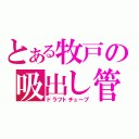 とある牧戸の吸出し管（ドラフトチューブ）