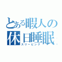 とある暇人の休日睡眠（スリーピング）