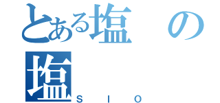 とある塩の塩（ＳＩＯ）