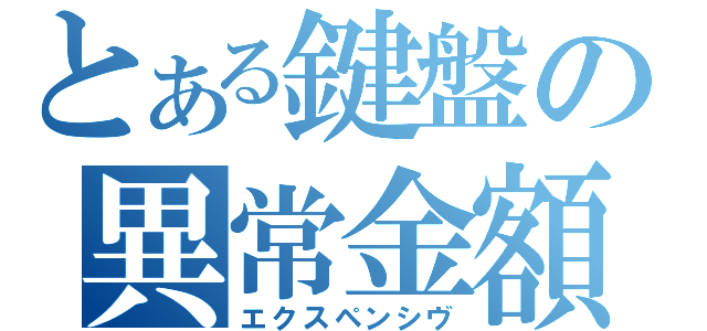 とある鍵盤の異常金額（エクスペンシヴ）