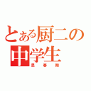 とある厨二の中学生（思春期）