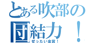 とある吹部の団結力！（ぜったい金賞！）