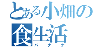 とある小畑の食生活（バナナ）