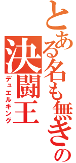 とある名も無きの決闘王（デュエルキング）