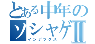 とある中年のソシャゲ狂Ⅱ（インデックス）