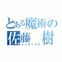 とある魔術の佐藤　樹（インデックス）