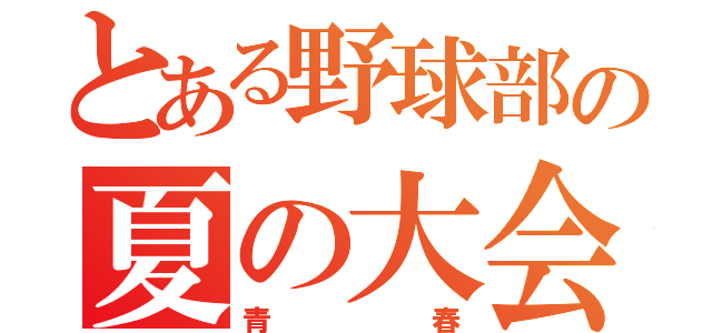 とある野球部の夏の大会（青春）