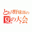 とある野球部の夏の大会（青春）