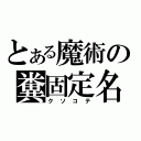 とある魔術の糞固定名（クソコテ）