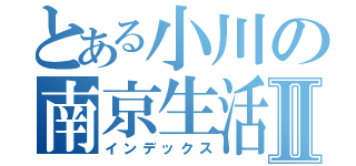 とある小川の南京生活Ⅱ（インデックス）