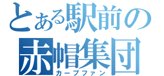 とある駅前の赤帽集団（カープファン）