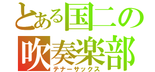 とある国二の吹奏楽部（テナーサックス）