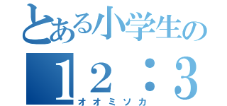 とある小学生の１２：３１（オオミソカ）