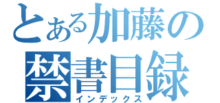 とある加藤の禁書目録（インデックス）