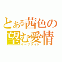 とある茜色の望む愛情（ホープライト）