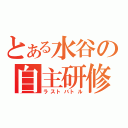 とある水谷の自主研修（ラストバトル）