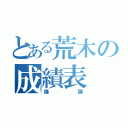 とある荒木の成績表（爆弾）