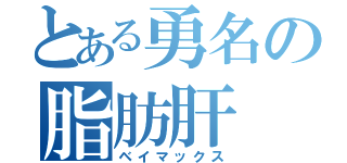 とある勇名の脂肪肝（ベイマックス）