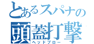 とあるスパナの頭蓋打撃（ヘッドブロー）