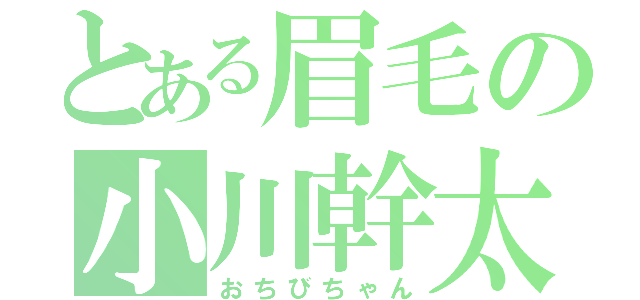 とある眉毛の小川幹太（おちびちゃん）