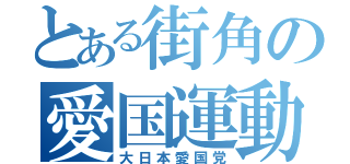 とある街角の愛国運動（大日本愛国党）