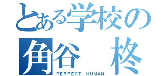 とある学校の角谷　柊汰郎（ＰＥＲＦＥＣＴ ＨＵＭＡＮ）