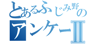 とあるふじみ野のアンケート　　Ⅱ（）