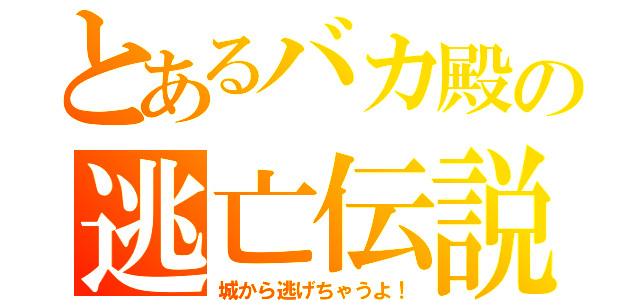 とあるバカ殿の逃亡伝説（城から逃げちゃうよ！）