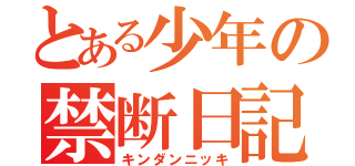 とある少年の禁断日記（キンダンニッキ）