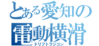 とある愛知の電動横滑車（ドリフトラジコン）